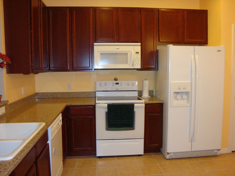 Cherry cabinets w/ granite