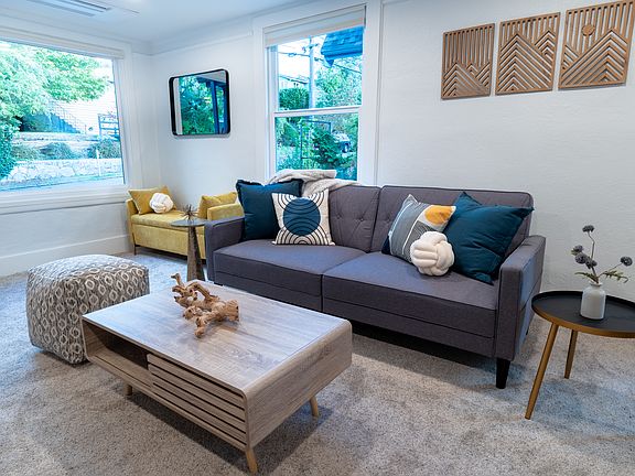 Large windows with natural light