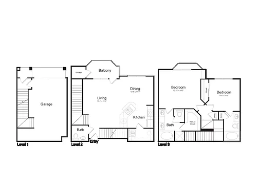 Floor plan B5 Townhome