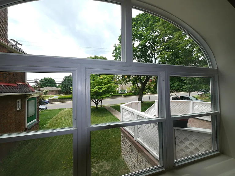 View from kitchen /dining.