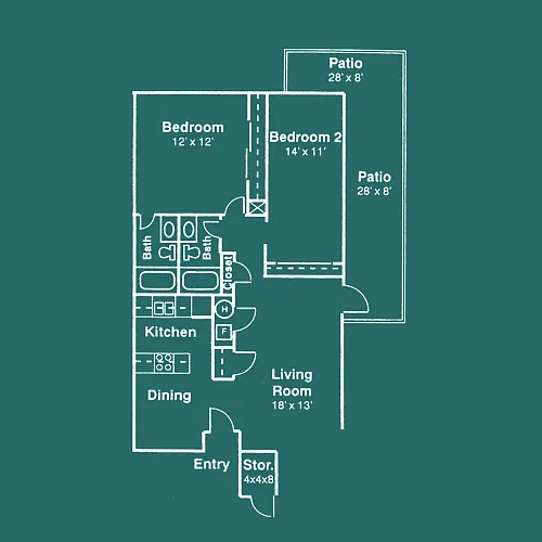 Floor plan Two Bedroom