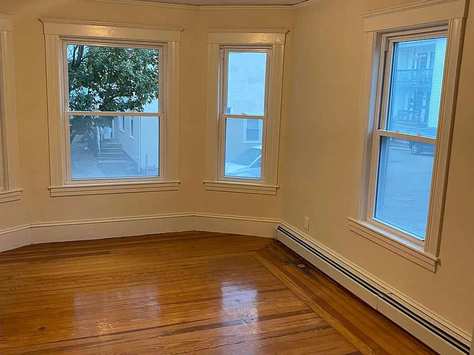 This is the third bedroom or office area easily converted with French Doors, in this picture you can see two of the three windows in the bay window of the room
