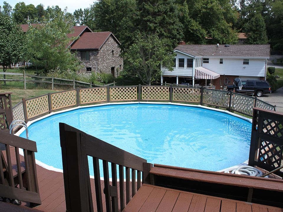 Sparkling 24 ft pool.