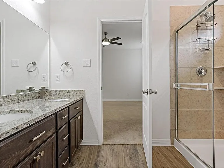 Granite countertops walk in shower