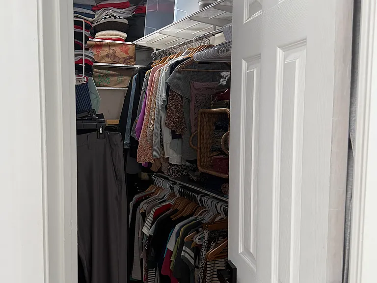 Master bedroom walk in closet