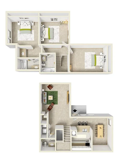 Floor plan Three Bedroom B