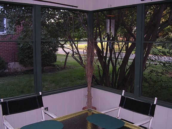Inside screened porch
