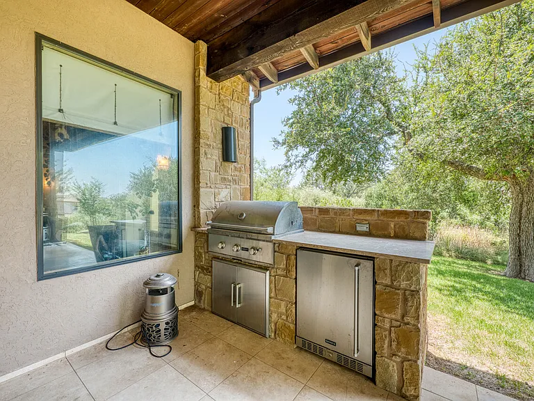 Outdoor Grill and Refrigerator