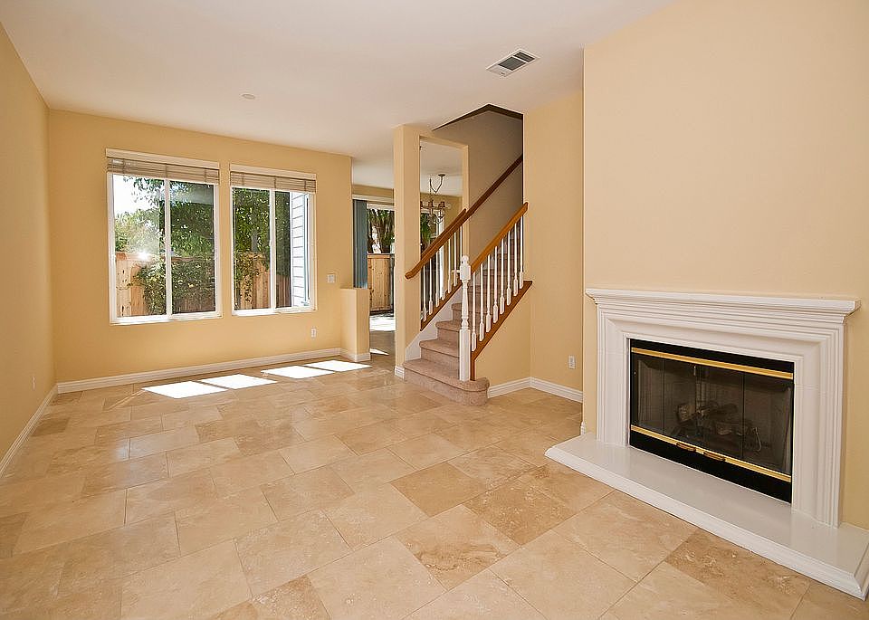 living room with fireplace