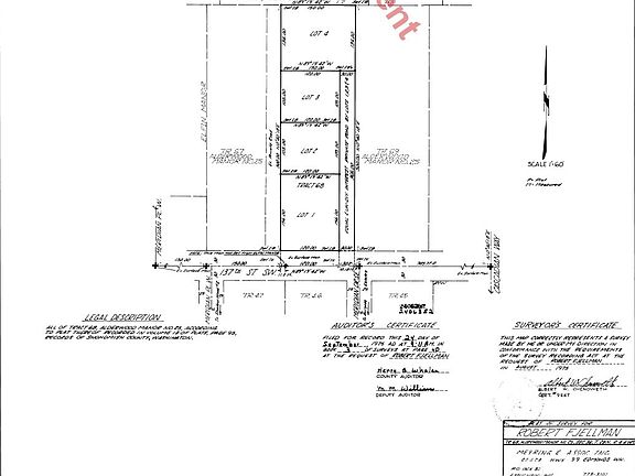 Lot 3 and 4 of the plat map>