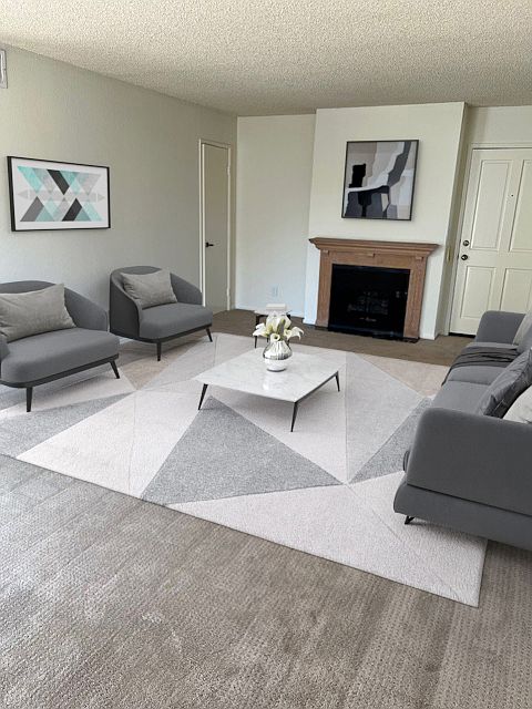 Living Room with virtual staging