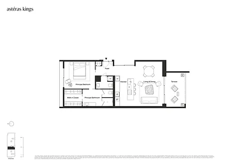 Floor plan 1-Bedroom