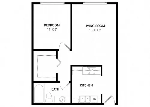 Floor plan One bedroom