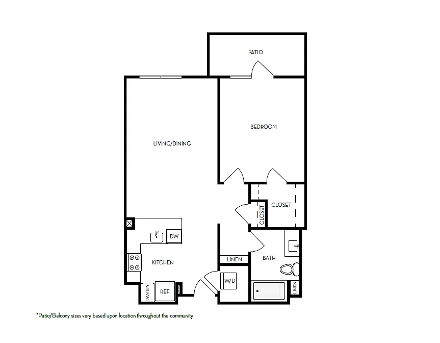 Floor plan 1x1a