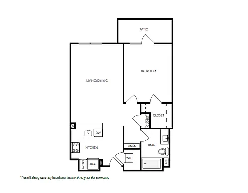 Floor plan 1x1a