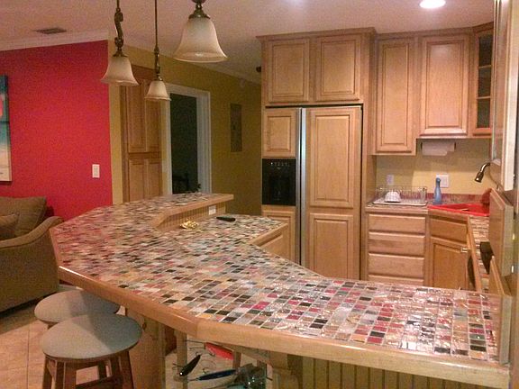 Custom tile countertop