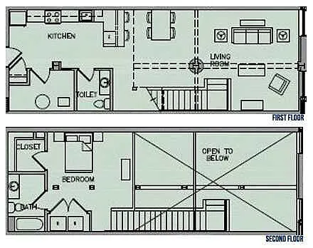 Floor plan 1 Bedroom - Unit 703