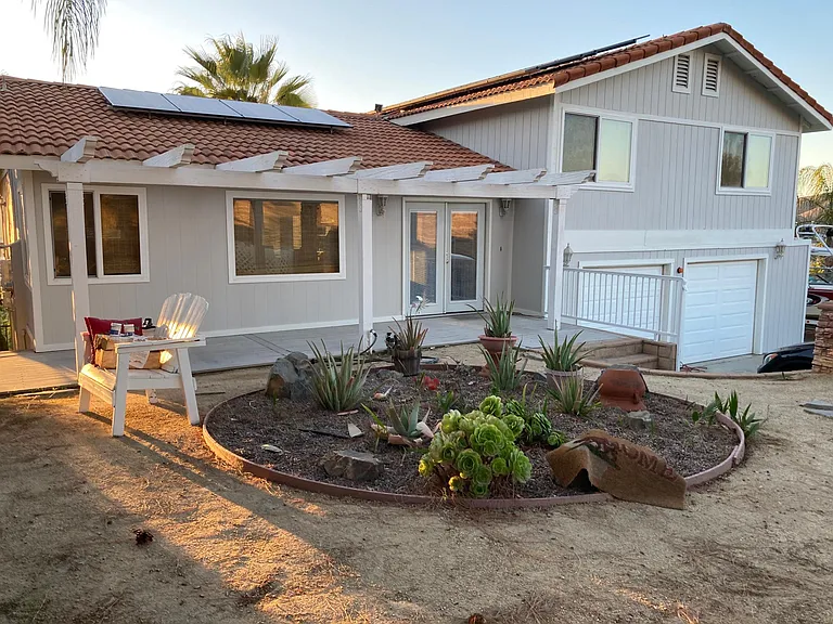 Arrive to see the landscaping.