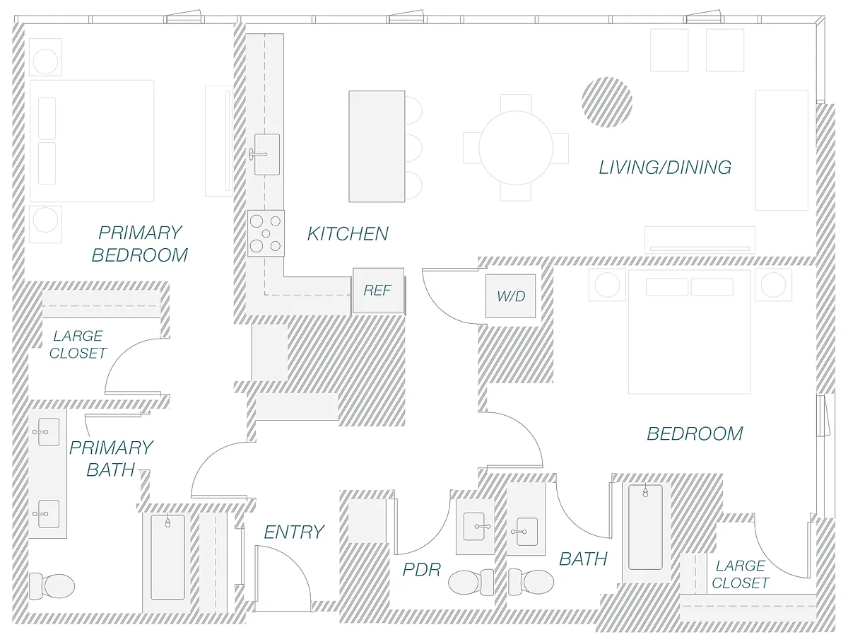 Floor plan 2-2B ACC