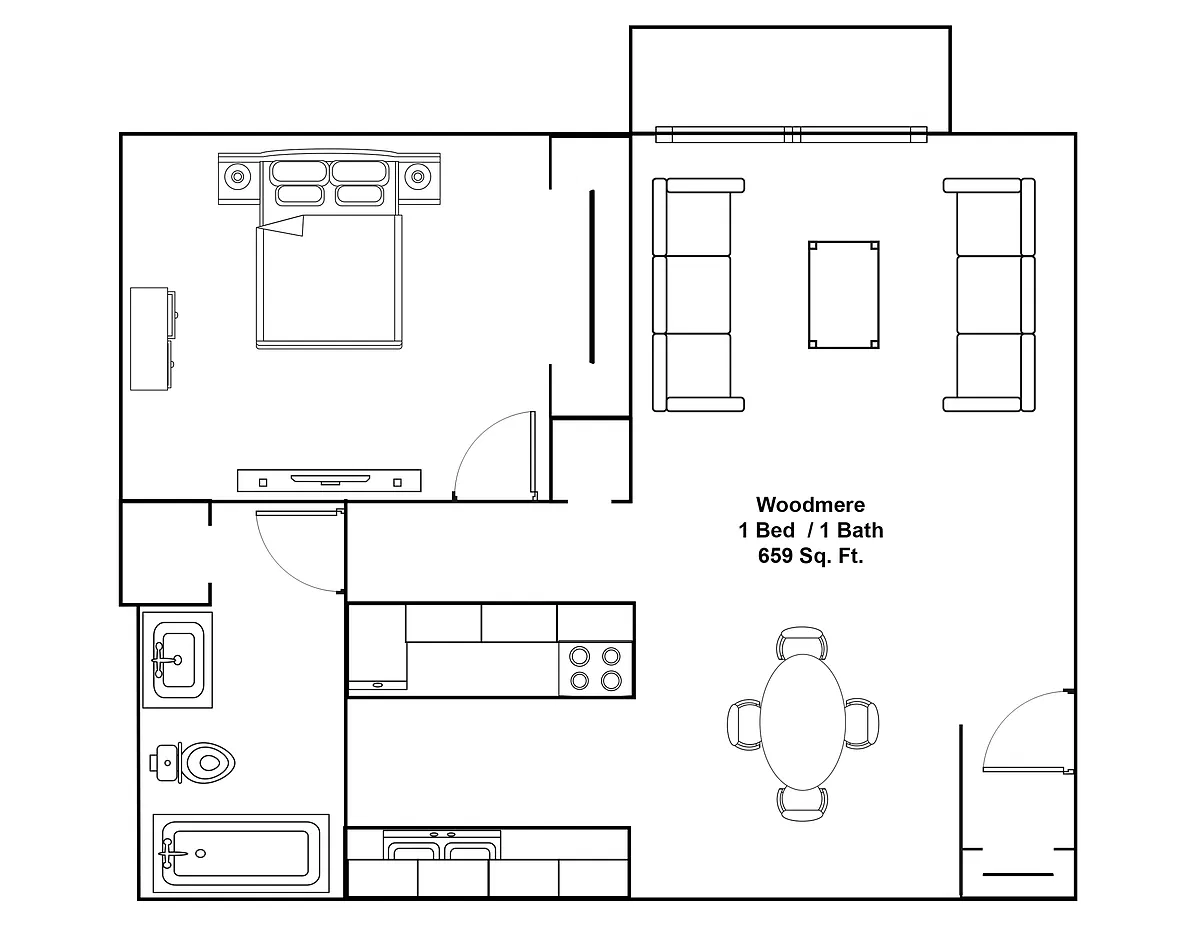 Floor plan 1 Bedroom