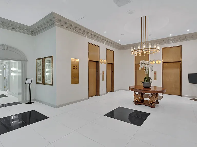 Four elevators in lobby