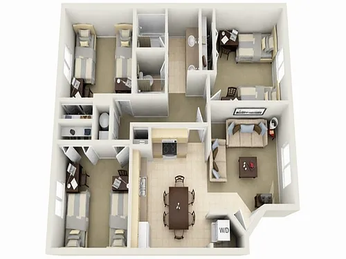 Floor plan 3x2 Women