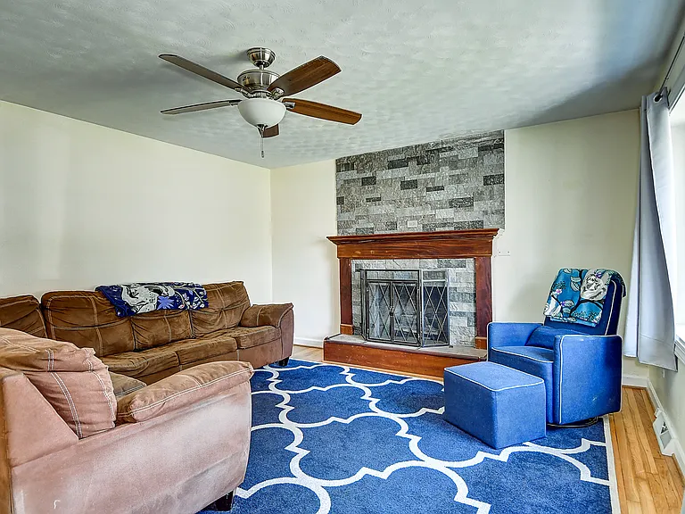 Living room with gas fireplace