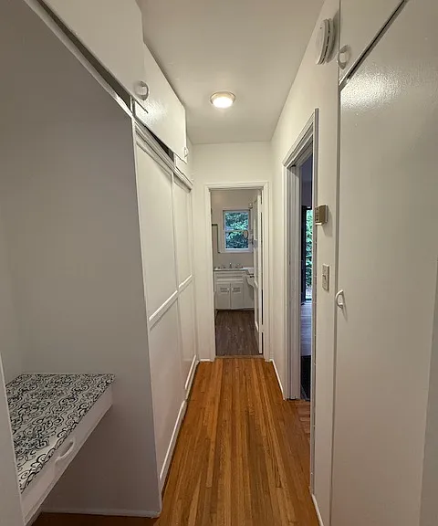 Hallway with tons of extra storage!