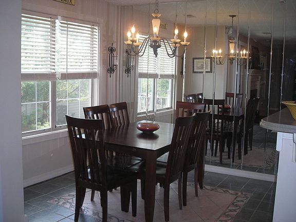 Tiled dining area