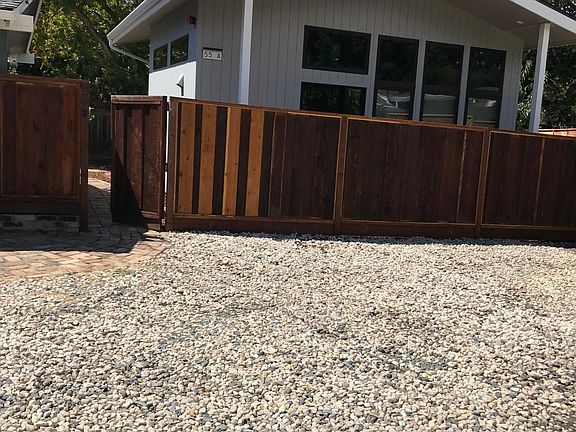 Large space in front of the ADU for parking.