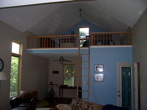 Office space and loft above