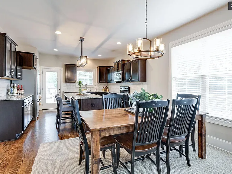 Open concept dining room and kitchen