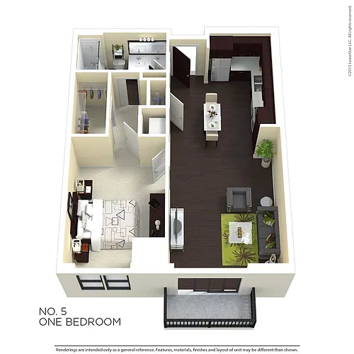 Floor plan One Bedroom 5