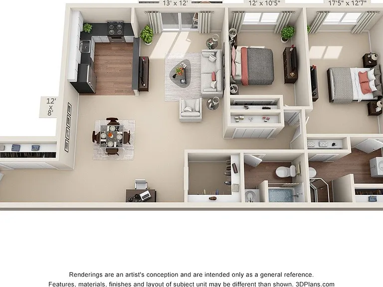 2 Bedroom - 1352 SF 2 Bedroom - 1352 SF
