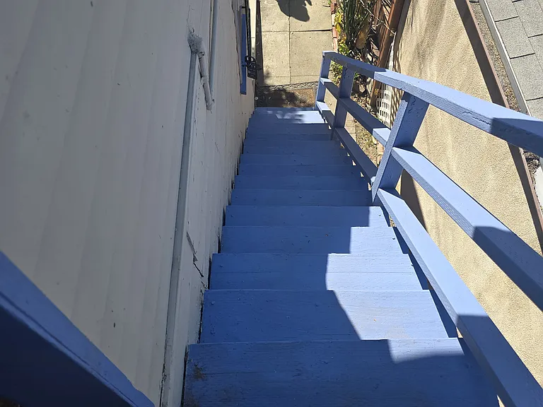 Stairs leading up to apartment