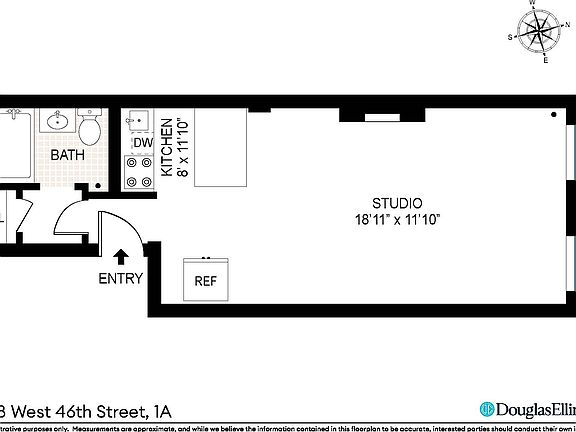 2nd image of 428 W 46th St APT 1A