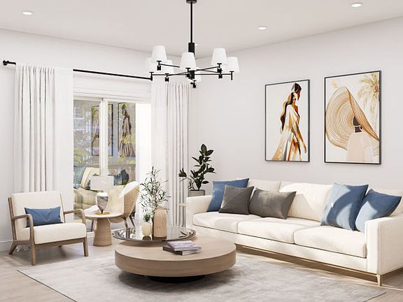 Sunlit gathering room