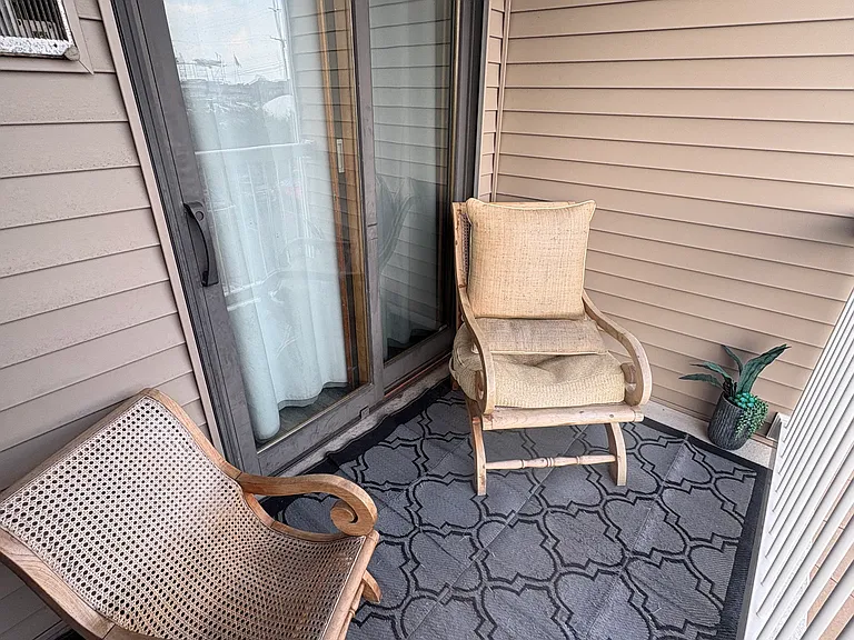 Or from the balcony right outside of the bedroom. Has access from both the living room and bedroom.
