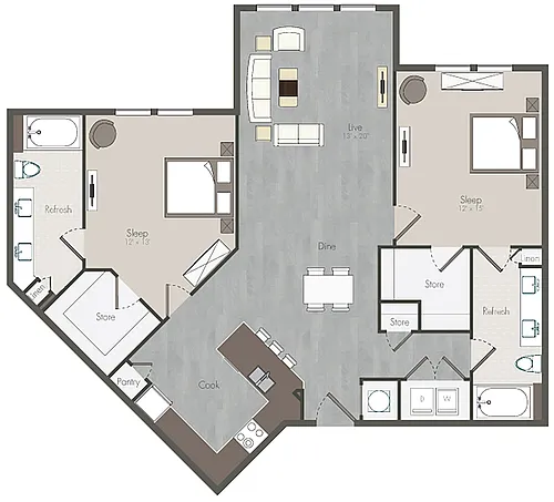 Floor plan Burroughs