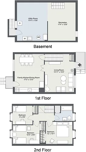 Floor plan 3 Bedroom Townhouse