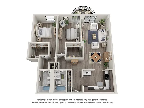 Floor plan 2 Bedroom 08 15