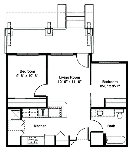 Floor plan 2 Bedroom