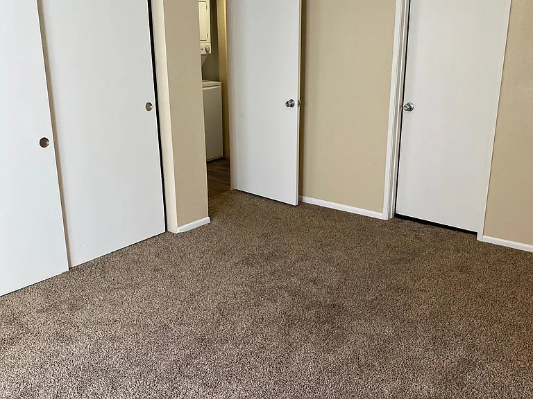 downstairs 2 bedroom - view of bedroom showing closet, door to hall, and bathroom door