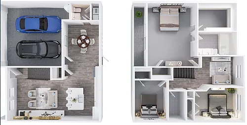 Floor plan 3 Bedrooms, 2.5 Bathroom
