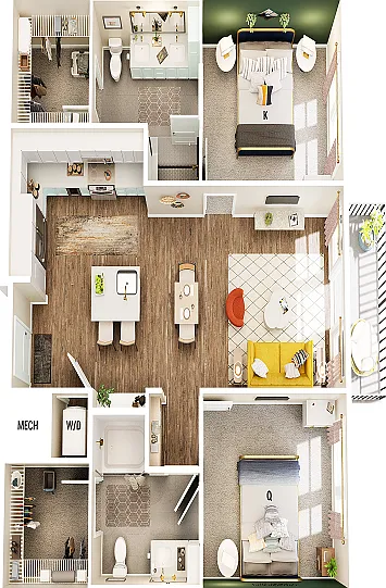 B2 floor plan Broadstone Centennial