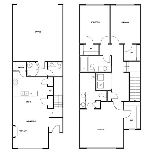 Floor plan 3 BED 2 1/2 BATH