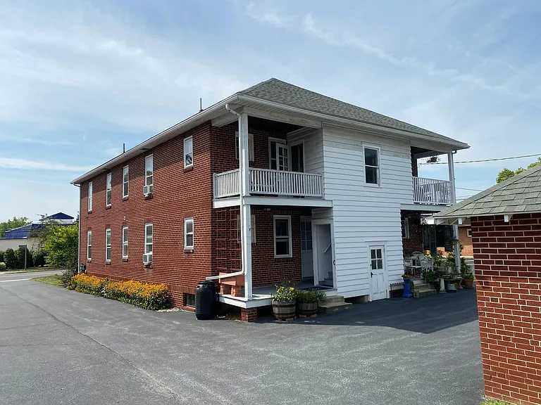 Rear porch for each apartment