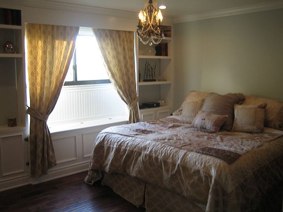 The master bath is directly off of the master bedroom.