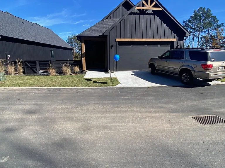 Entry to two car garage