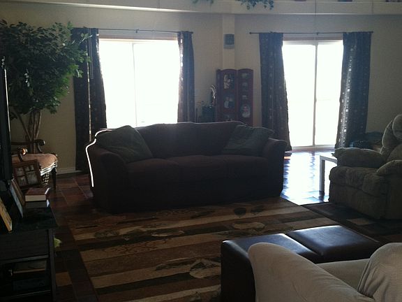 Living room and dining room area is one large open space. 